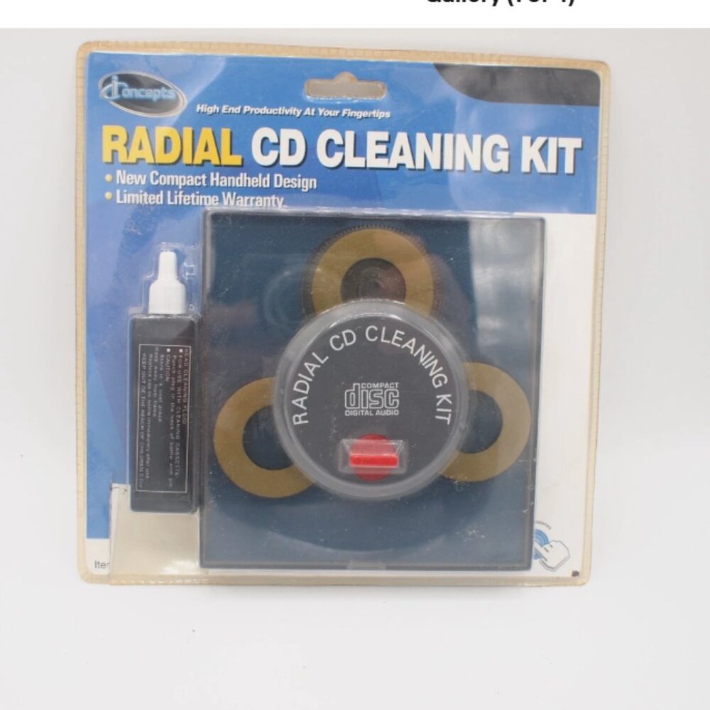 Vintage-Radial CD Cleaning Kit By i Concepts. Brand New Sealed PLUS BONUS CD!